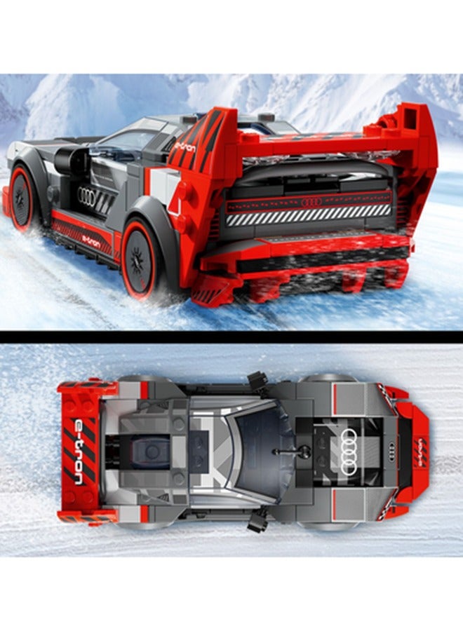 LEGO 76921 Speed ​​Champions Audi S1 ​​e-tron quattro race car, buildable model set for kids,  gift for boys and girls aged 9+ who enjoy independent play