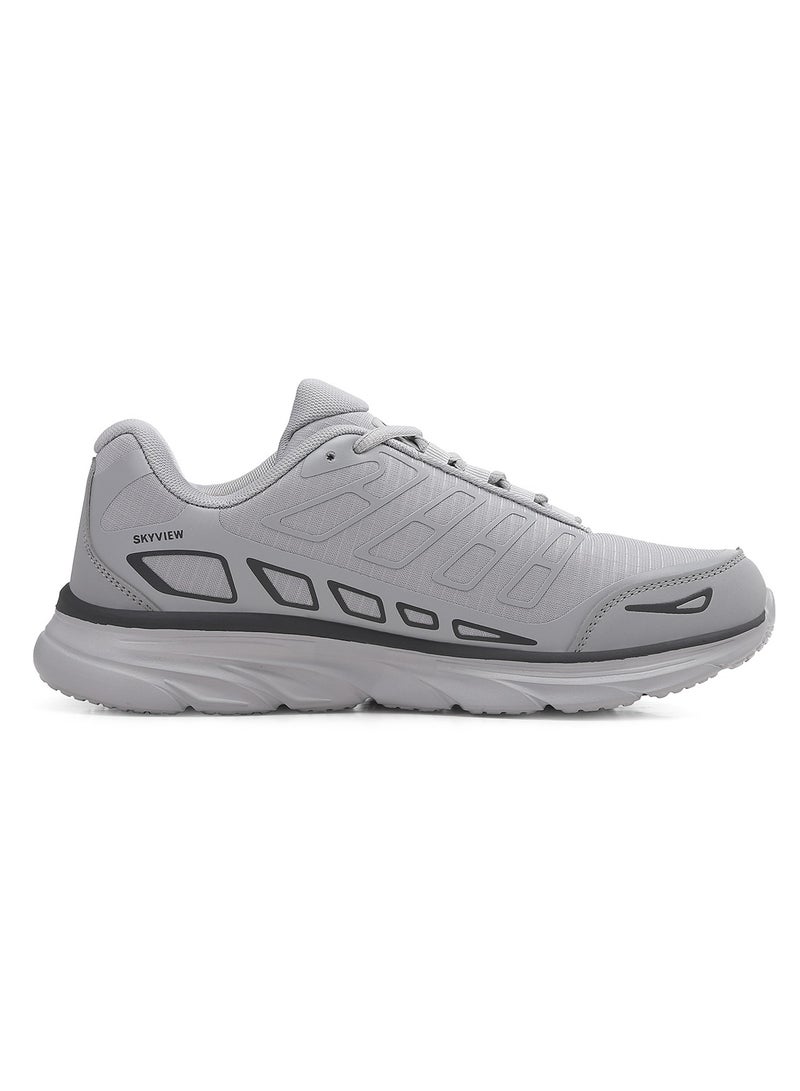 SKYVIEW Mens Sports Shoes Tennis Athletic Fashion Sneakers Lightweight Breathable Non Slip Walking Jogging Workout Gym Running Footwear Light Grey