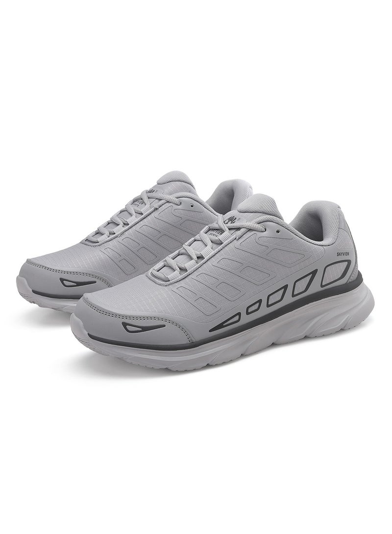 SKYVIEW Mens Sports Shoes Tennis Athletic Fashion Sneakers Lightweight Breathable Non Slip Walking Jogging Workout Gym Running Footwear Light Grey