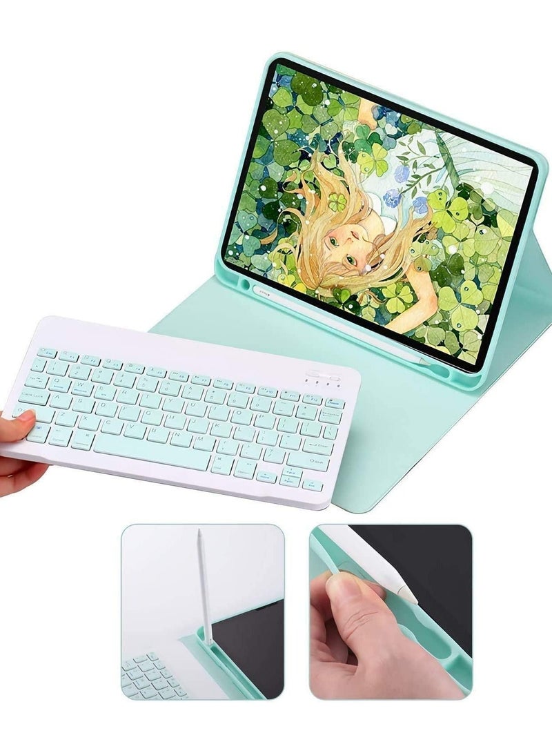 Keyboard Case for iPad Air 4 Gen 10.9 inch 2020, Detachable Wireless Bluetooth Keyboard Pencil Holder Slim Leather Smart Cover for New iPad Air 10.9