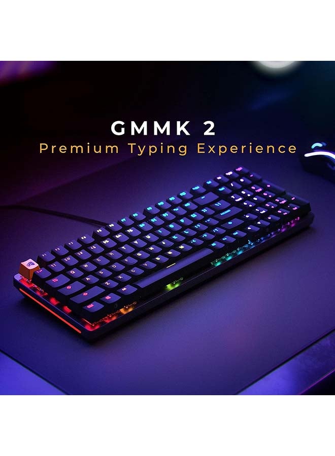 Glorious GMMK 2 96% Arabic & English RGB Gaming Keyboard - TKL Hot Swappable Mechanical Keyboard, Linear Switches, Wired, TKL Gaming Keyboard, Full-size Keyboard - Black RGB Keyboard