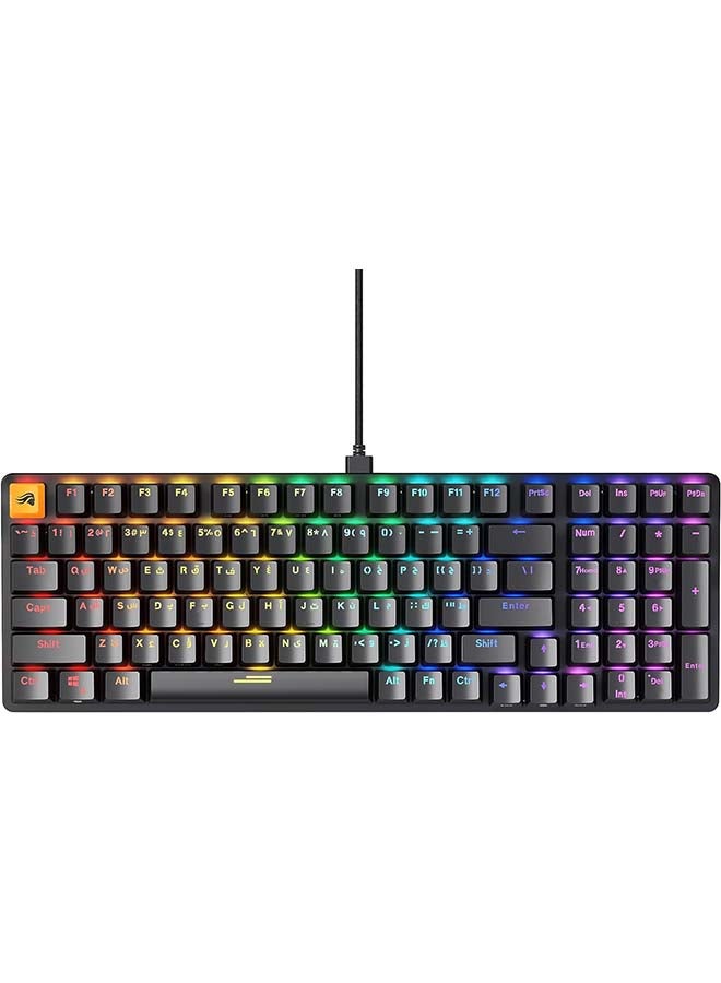 Glorious GMMK 2 96% Arabic & English RGB Gaming Keyboard - TKL Hot Swappable Mechanical Keyboard, Linear Switches, Wired, TKL Gaming Keyboard, Full-size Keyboard - Black RGB Keyboard