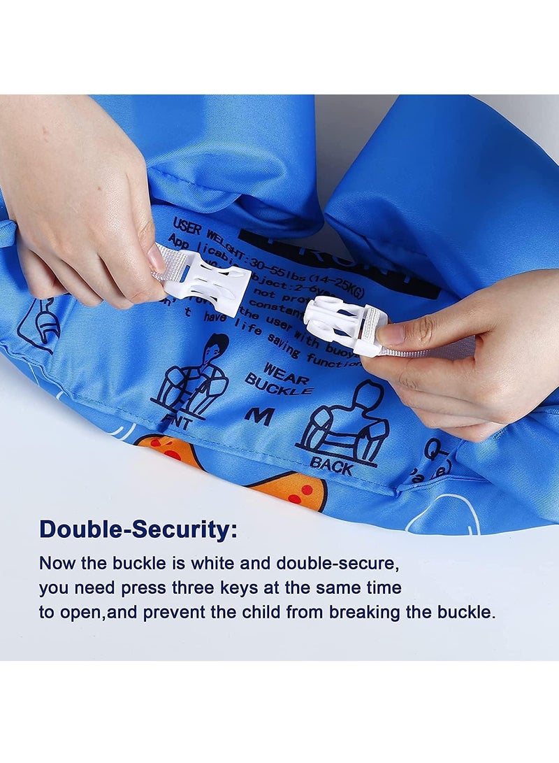 Kids Swim Vest Toddler Floaties for 30-55lbs/2-6 Year Old Girls and Boys Swimming Arm Band Pool Float Jacket with Water Wings and Shoulder Strap for Children Learn to Swim Aid (Dinosaur)