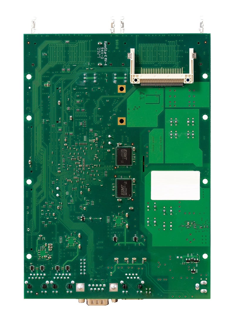 800MHz CPU, 256MB RAM, 3x Gigabit Ethernet, 4x miniPCI, MiniPCI-express, Daughterboard Connector RouterOS L6 Green