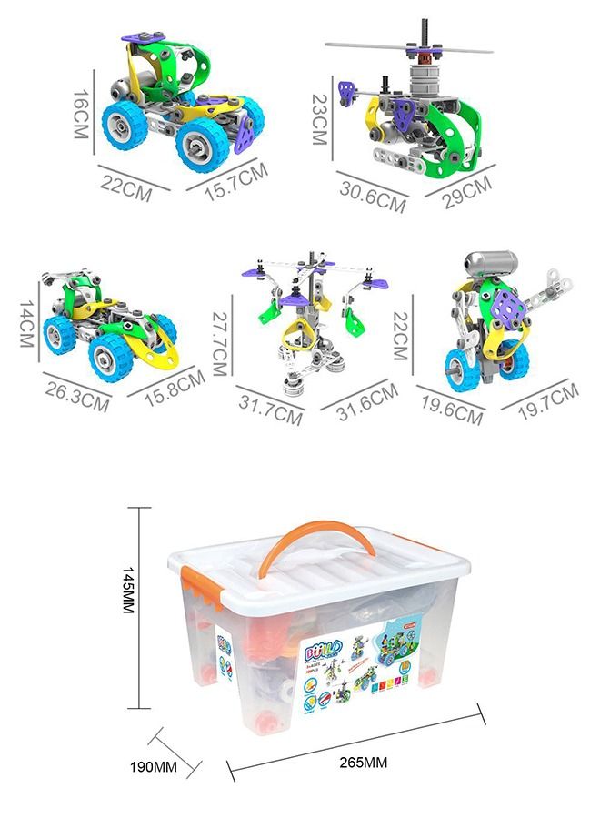 STEM Toys 109 PCS Building Toys Educational Toys for Kids Construction Building Blocks Toy 3d Puzzles Building Sets Kids Toys Creative Activities Games with Storage Box