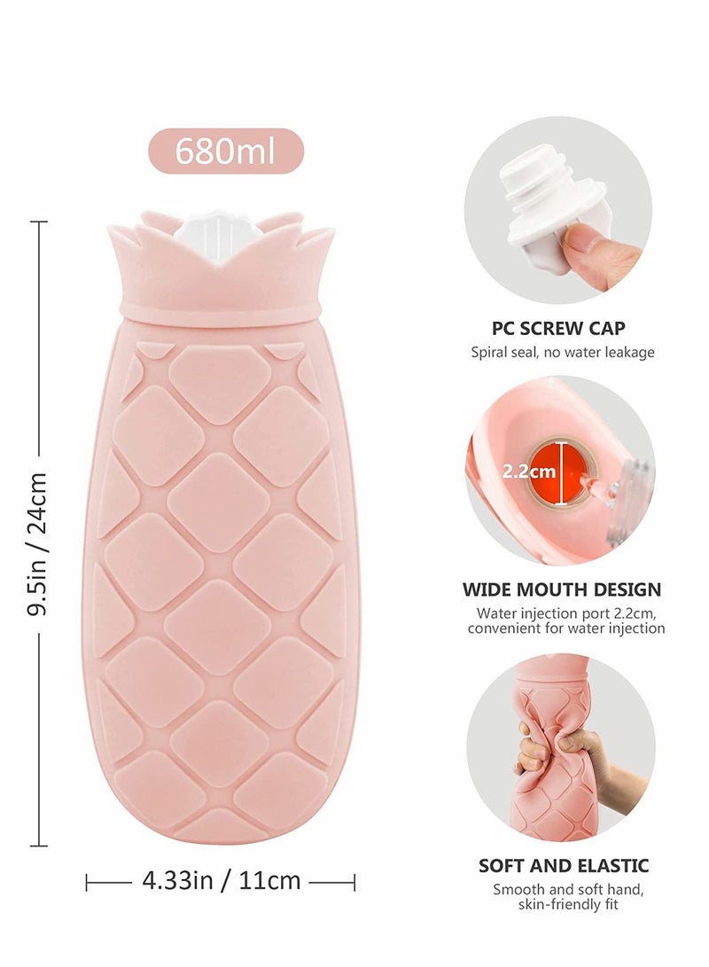 Hot Water Bottle Bag with Knit Cover Can Microwave Heating Girlfriend Mather Valen tine's Day Exchange Party Gift