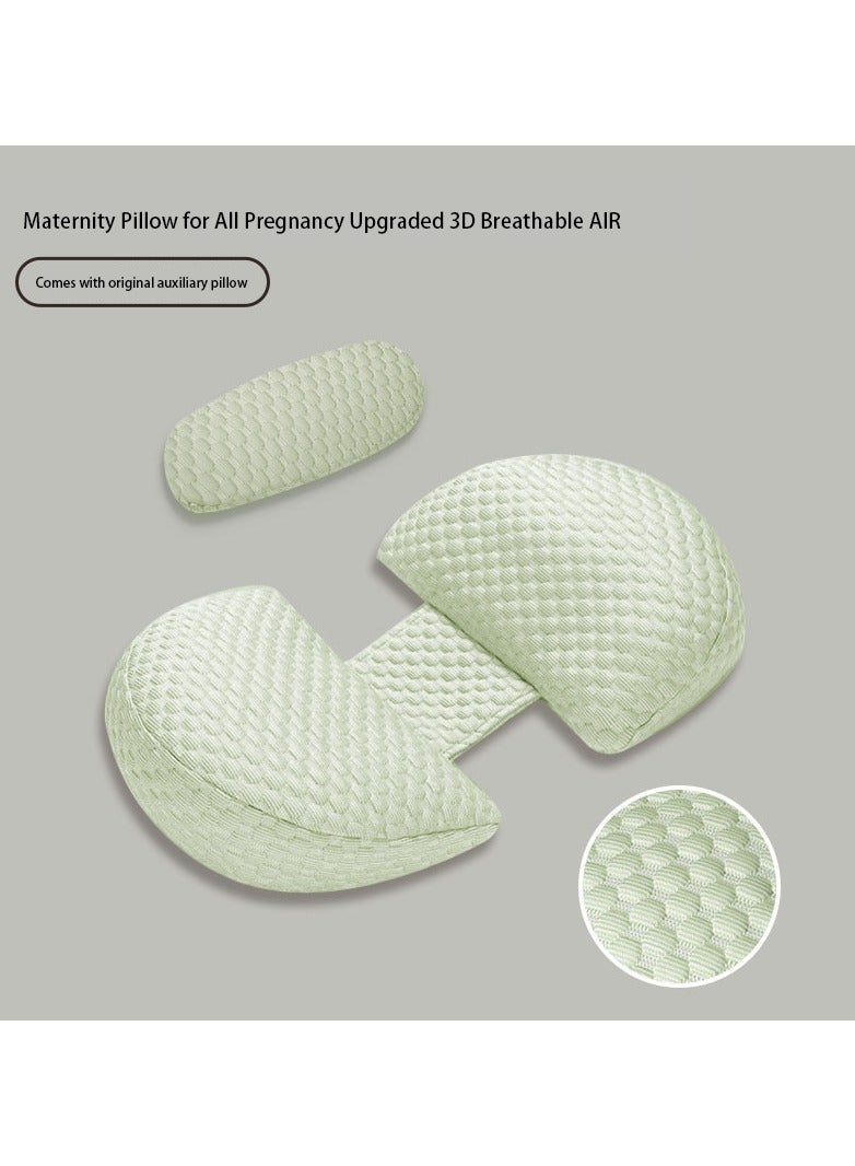 Maternity Pregnancy Pillow for Women Soft Pregnancy Body Pillow Back Hip Leg Support Maternity Pillow with Removable and Adjustable Pillow Cover  Maternity Sleep Pillow (Green)