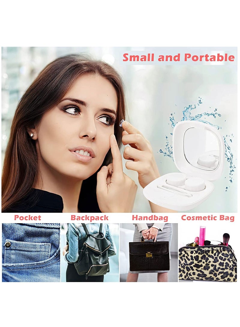 Contact Lens Cleaner Machine Ultrasonic with USB Charger Fit Disposal Soft Colored RGP and OK Lens, for Home & Travel