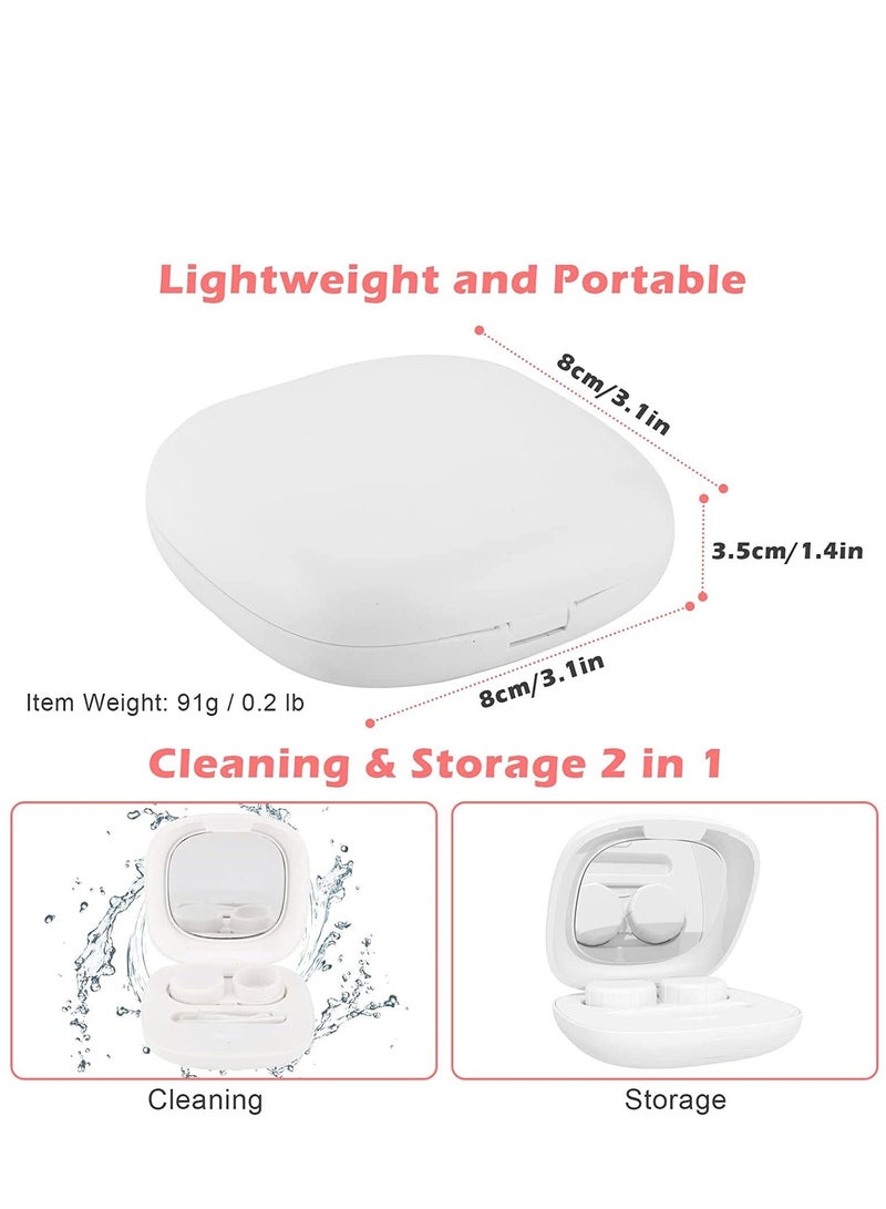 Contact Lens Cleaner Machine Ultrasonic with USB Charger Fit Disposal Soft Colored RGP and OK Lens, for Home & Travel