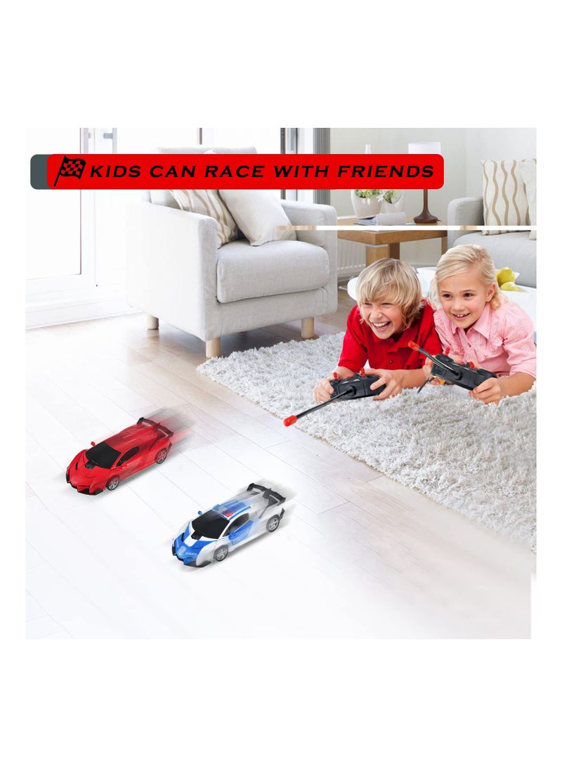 Remote Control Toys for Kids Birthday Hobby Rc Robot Car Toy 1 18 Scale with One Button Deformation Transformer 5 to 12 Years Old Racing Cars Boys Girls Red