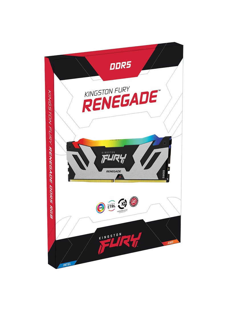 Fury Beast 64GB (2x32 GB Kit) DDR5 Desktop Memory, 6000MT/s, CL32 DIMM Cas Latency, Intel XMP 3.0, Infrared Sync Technology, Overclocking Stability, Black | KF560C32RSAK2-64