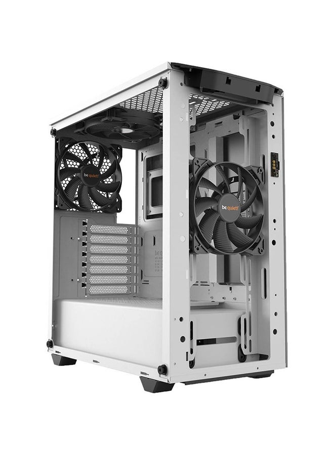 Pure Base 500 DX aRGB Mid Tower Computer Case, 3x Preinstalled Pure Wings 2 140mm Fans, Up to 360mm Radiator Support, ABS + Steel + Tempered Glass Materials, White | BGW38