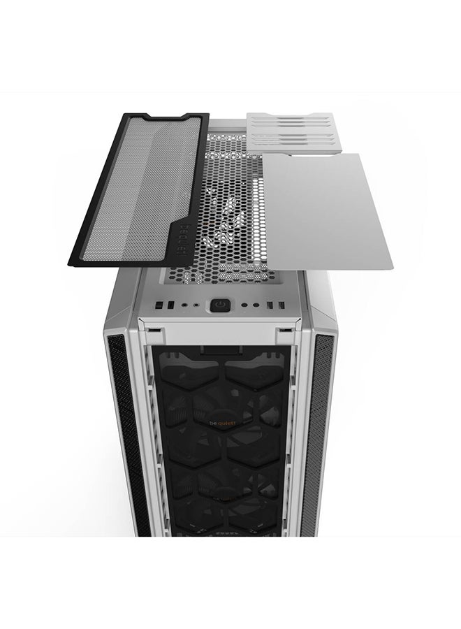 Silent Base 802 ATX Mid Tower Computer Case, 3x Pure Wings 2 140mm Pre-Installed Fan, Up to 420mm Radiator & 8x Fans Support, Removable Dust Filters, White | BG040