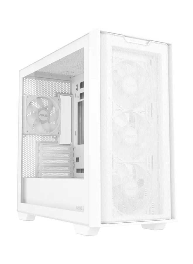 A21 PLUS MicroATX Case, 4x Pre-Installed ARGB Fans, Clean Cable Management, Supports 360 Mm Radiators & 380 Mm Graphics Cards, For Hidden-Connector Motherboards | 90DC00H3-B19000 White