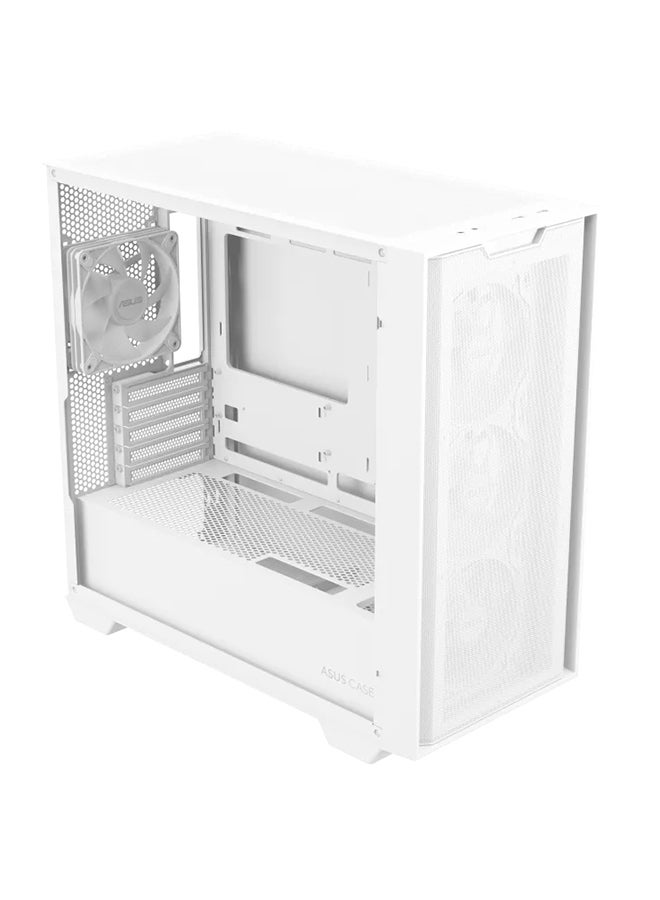 A21 PLUS MicroATX Case, 4x Pre-Installed ARGB Fans, Clean Cable Management, Supports 360 Mm Radiators & 380 Mm Graphics Cards, For Hidden-Connector Motherboards | 90DC00H3-B19000 White