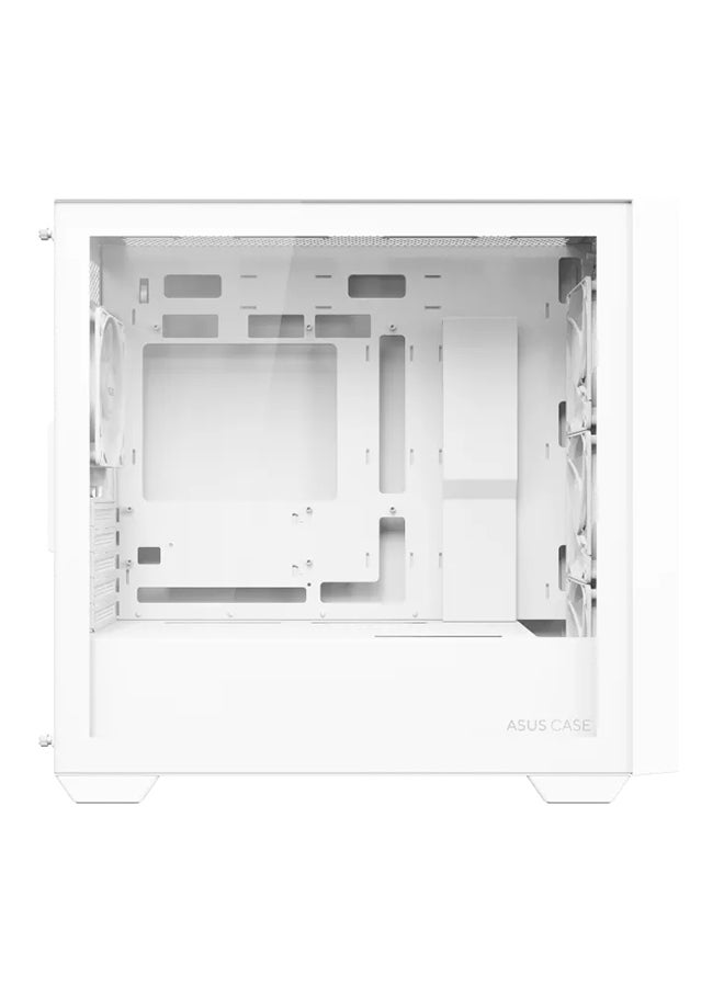 A21 PLUS MicroATX Case, 4x Pre-Installed ARGB Fans, Clean Cable Management, Supports 360 Mm Radiators & 380 Mm Graphics Cards, For Hidden-Connector Motherboards | 90DC00H3-B19000 White