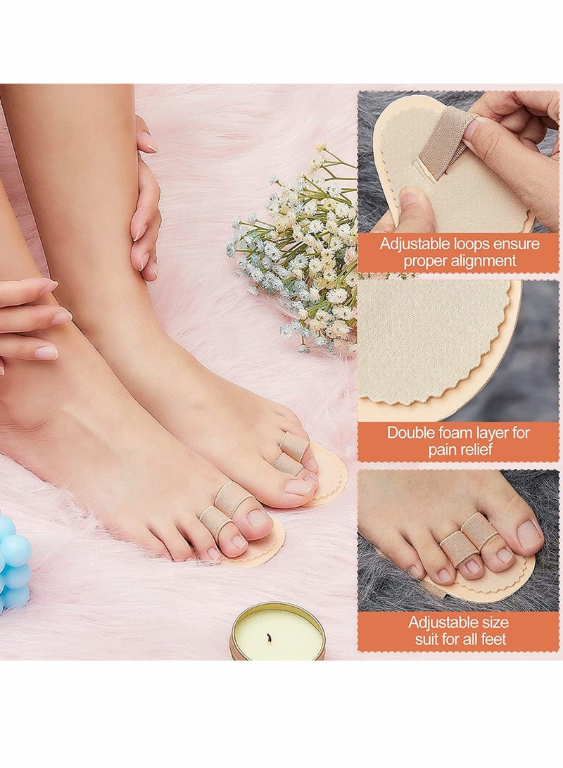 6 Pieces Toe Separator Double Toe Straightener Hammer Toe Corrector for Crooked Toes Relieving Foot Pain Overlapping Toes Pressure Discomfort Suitable for High Heels Sneakers