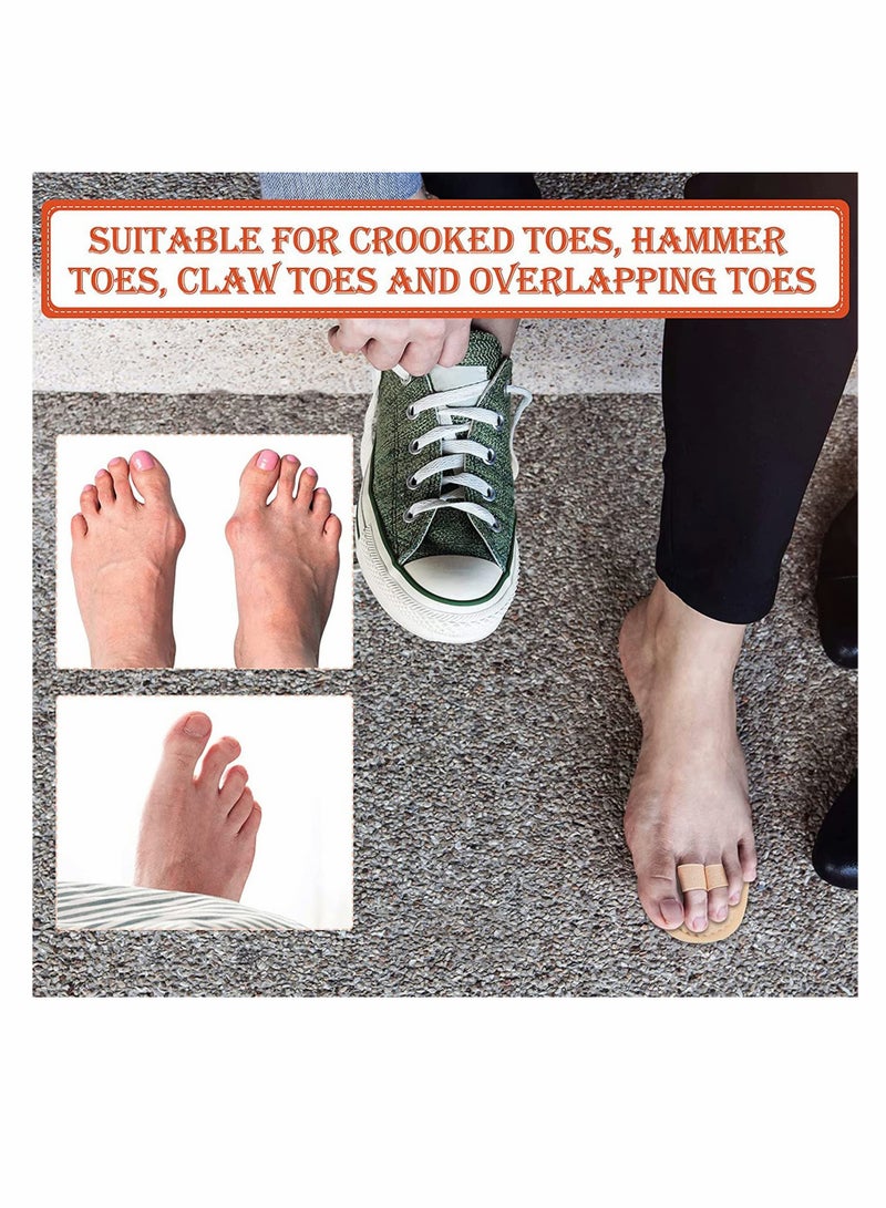 6 Pieces Toe Separator Double Toe Straightener Hammer Toe Corrector for Crooked Toes Relieving Foot Pain Overlapping Toes Pressure Discomfort Suitable for High Heels Sneakers