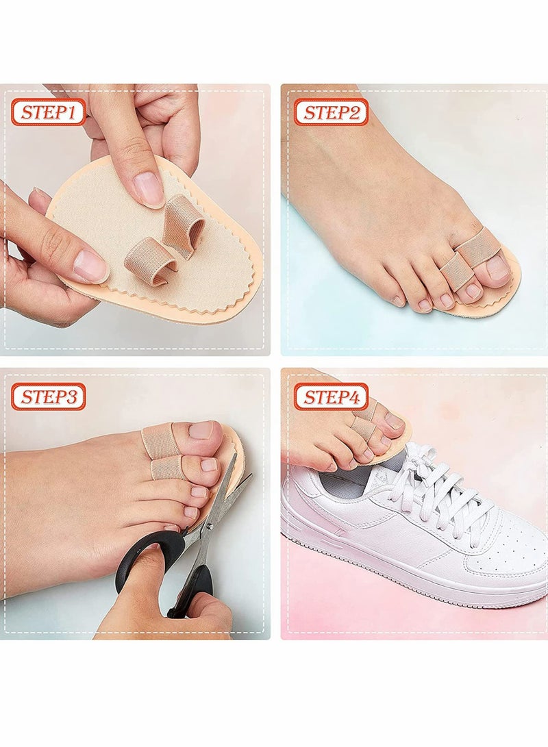 6 Pieces Toe Separator Double Toe Straightener Hammer Toe Corrector for Crooked Toes Relieving Foot Pain Overlapping Toes Pressure Discomfort Suitable for High Heels Sneakers