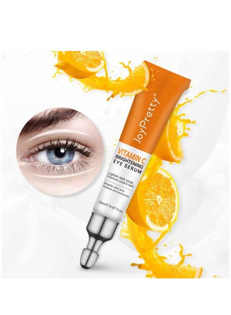 Vitamin C Brightening Eye Serum Lighten Anti Aging Eye Serum Reduces Wrinkles Fine Lines & Dark Circles Brightening Serum For Women 20ml