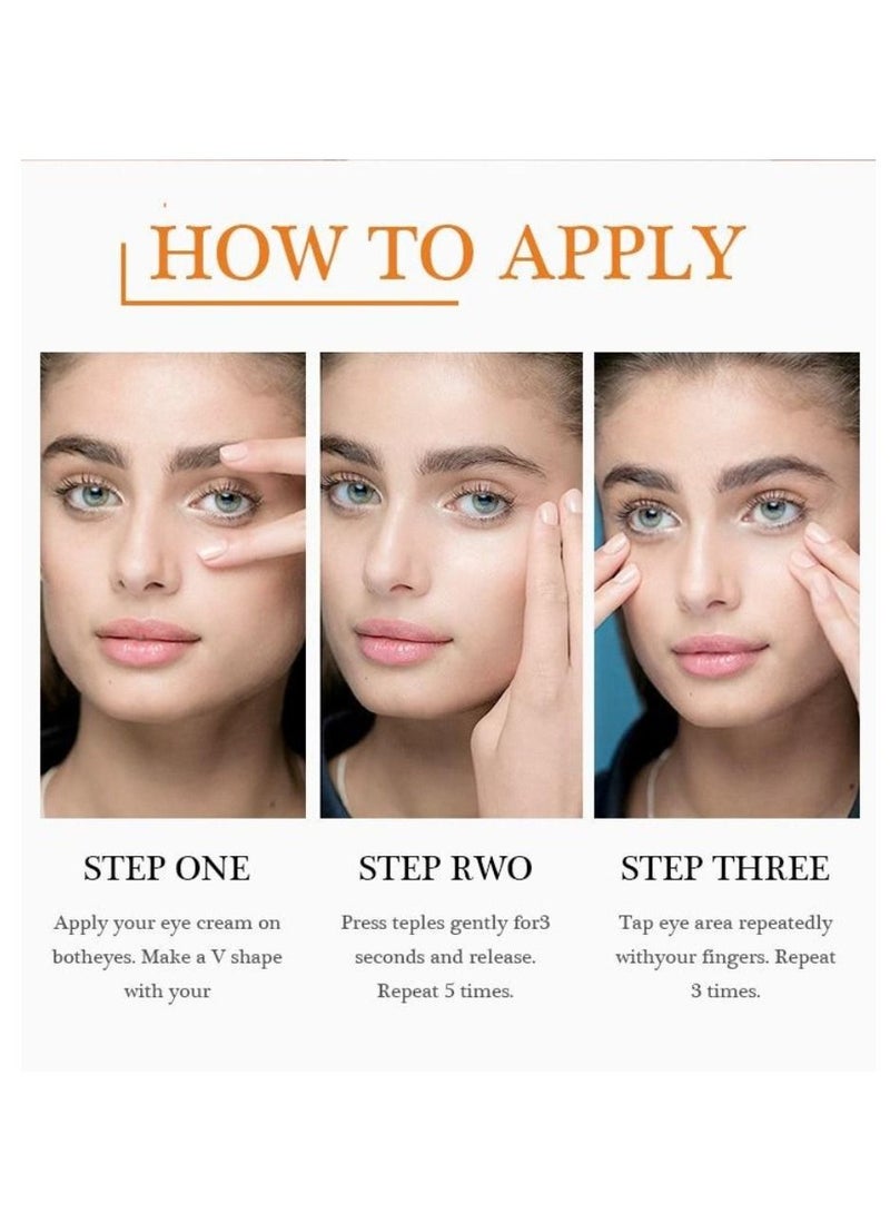 Vitamin C Brightening Eye Serum Lighten Anti Aging Eye Serum Reduces Wrinkles Fine Lines & Dark Circles Brightening Serum For Women 20ml
