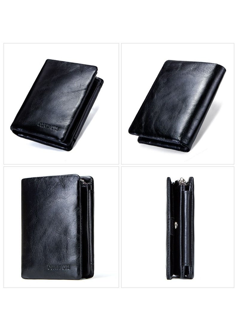 Three-Fold Fashionable Leather Men's Wallet