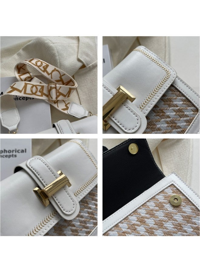 Small Crossbody Bags for Women, Lady Leather Shoulder Bag, Women’s Handbag, Purses Fashion Leather Lightweight Handbags Shoulder Bag, Adjustable Strap,Korean version of women's bag high-grade texture versatile fashion shoulder small square bag broadband messenger bag