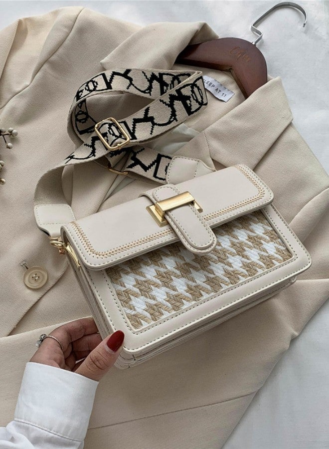 Small Crossbody Bags for Women, Lady Leather Shoulder Bag, Women’s Handbag, Purses Fashion Leather Lightweight Handbags Shoulder Bag, Adjustable Strap,Korean version of women's bag high-grade texture versatile fashion shoulder small square bag broadband messenger bag