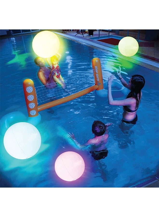 Pool Toys - Light Up Beach Balls for Kids 12 Light Modes, Pool Beach Games Balls for Outdoor or Indoor Activities, Glow in The Dark Pool Beach Decorations for Kids and Adults