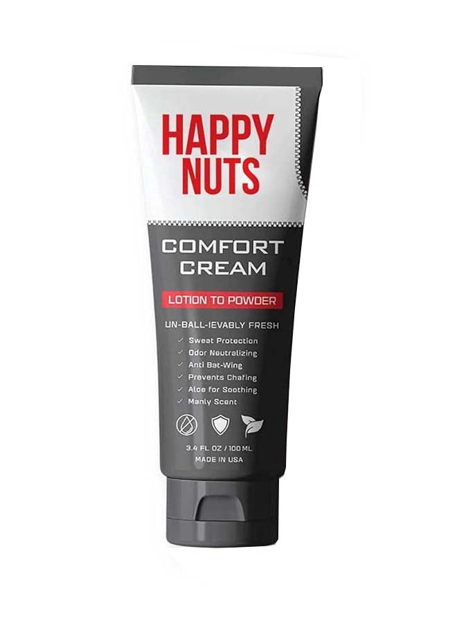 HAPPY NUTS Comfort Cream Deodorant For Men: Anti-Chafing Sweat Defense, Odor Control, Aluminum-Free Mens Deodorant & Hygiene Products for Men's Private Parts 3.4 oz.(1 Pack, Original)