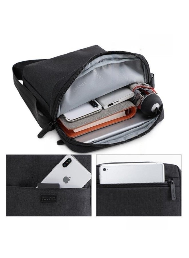 Men's Waterproof Messenger Bag Wholesale Simple Men's Satchel Bag Business Casual Men's Shoulder Bag 7.9 Inch Flat Bag