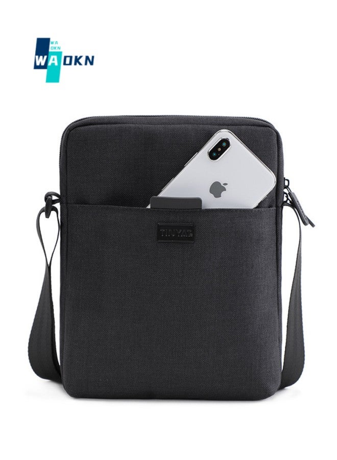 Men's Waterproof Messenger Bag Wholesale Simple Men's Satchel Bag Business Casual Men's Shoulder Bag 7.9 Inch Flat Bag