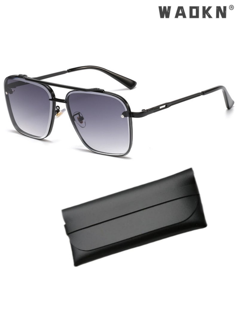 Aviator Sunglasses for Men Women UV400 Protection Sun Glasses with Metal Frame Fashion Anti-Glare Sun Shades for Driving Fishing Traveling with,Lightweight Metal Frame Sun Glasses UV400 Protection