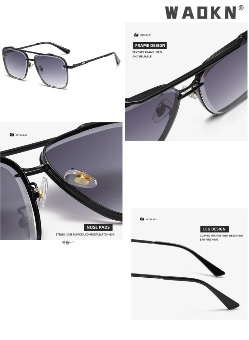 Aviator Sunglasses for Men Women UV400 Protection Sun Glasses with Metal Frame Fashion Anti-Glare Sun Shades for Driving Fishing Traveling with,Lightweight Metal Frame Sun Glasses UV400 Protection