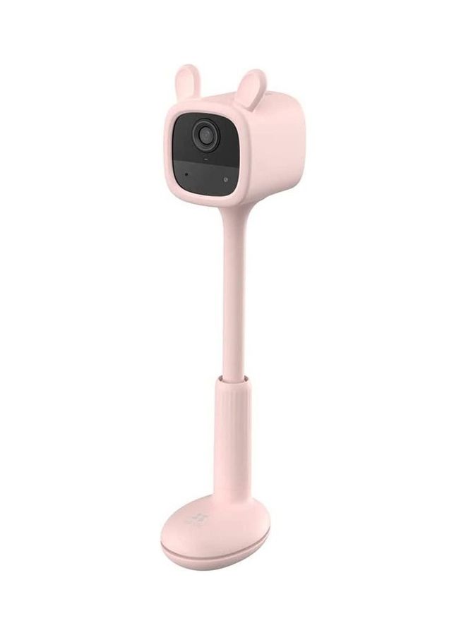 Wireless Battery Powered Baby CAM, Crying Detection, Activity Detection, Out-of-Crib Alert, 1080P, IR Night Vision, Wire-Free Setup, Two-Way Talk, SD Card, Pink Color, Girls, BM1