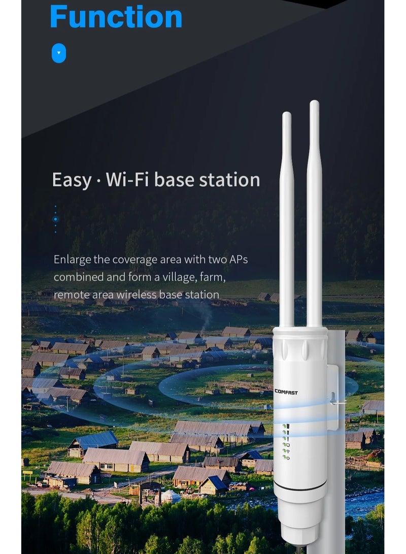 Comfast High Power AC1200 Outdoor Wireless Wifi Repeater AP Router 1200Mbps Dual Dand 2.4G 5Ghz Long Range Wifi Extender Antenna