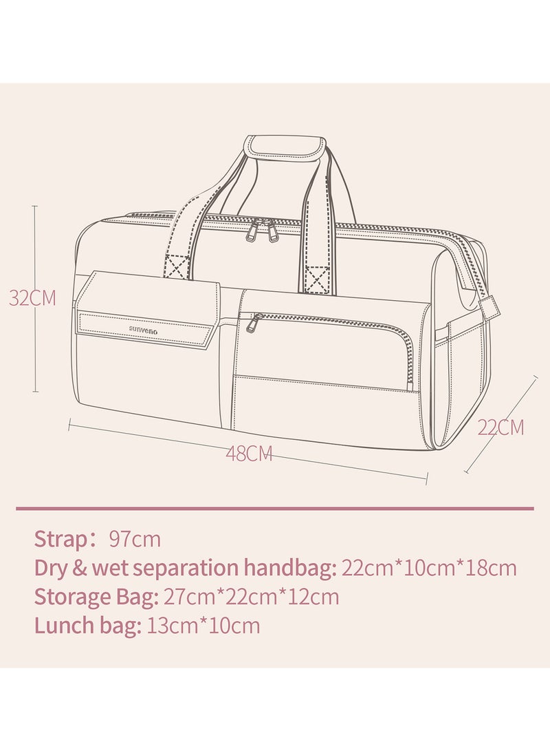 3 In1 Travel Bag detachable Diaper Caddy With Multiple Compartments - Green