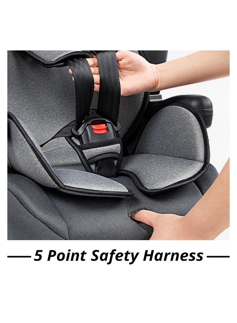 Pack And Go Foldable Car Seat With Ace Diaper Bag - Grey