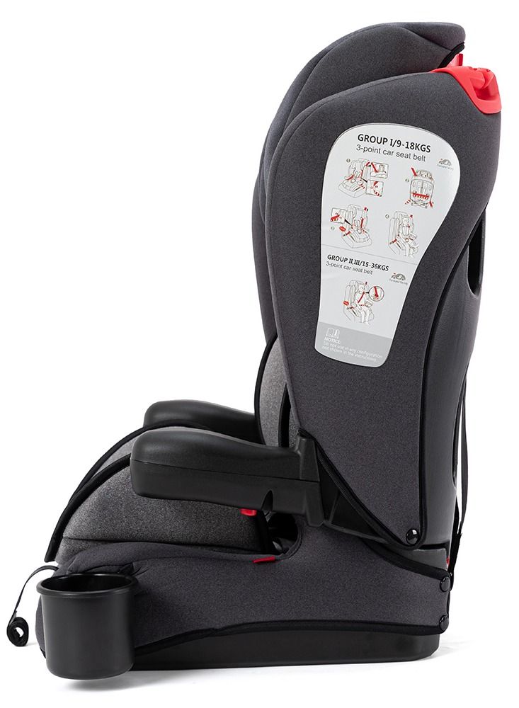 Pack And Go Foldable Car Seat With Ace Diaper Bag - Grey