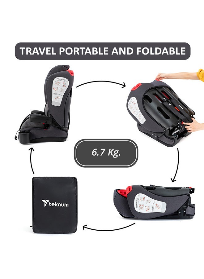Pack And Go Foldable Car Seat Grey