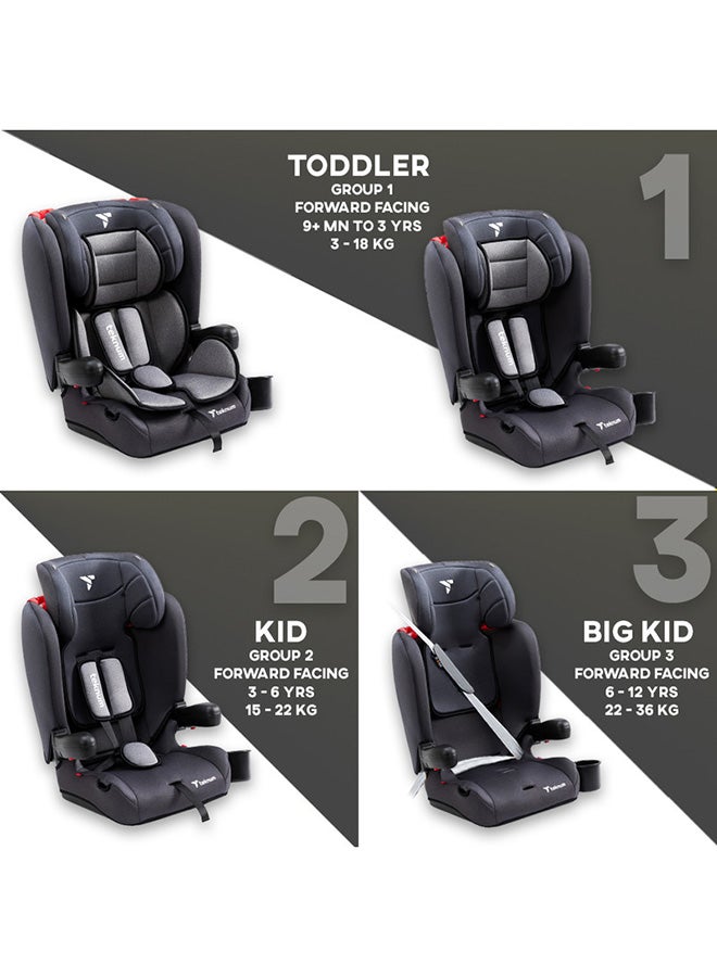 Pack And Go Foldable Car Seat Grey