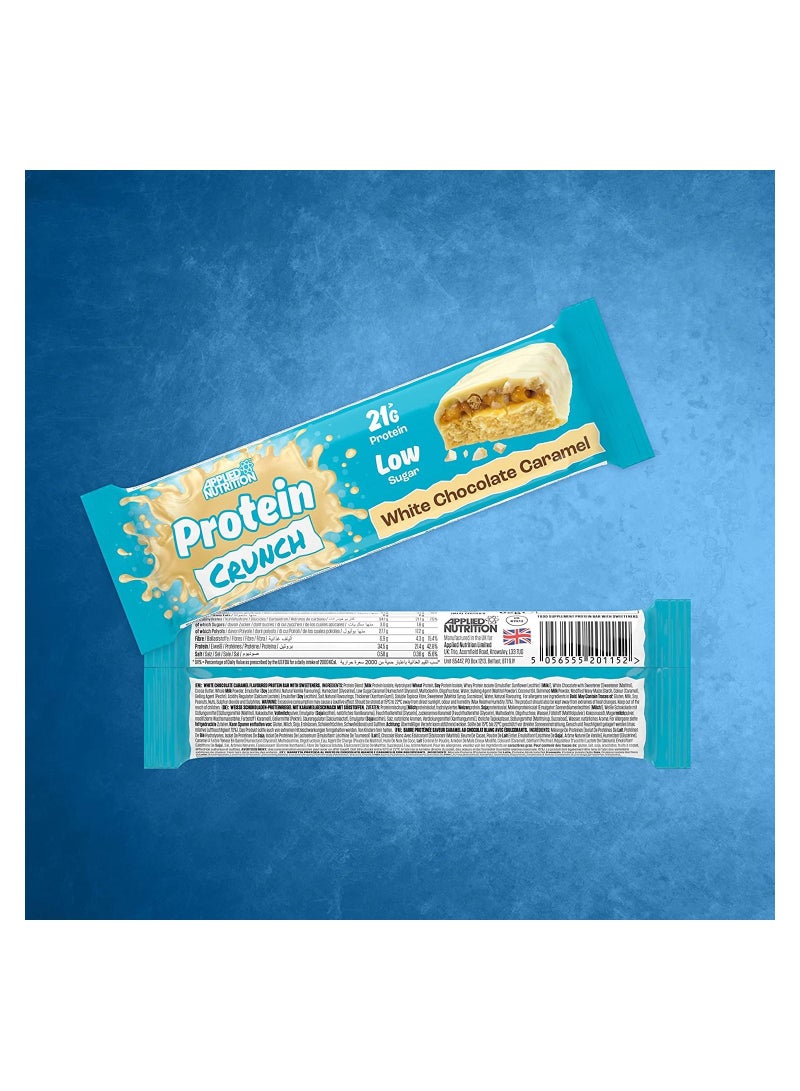 Protein Crunch - Protein Bars, High Protein, Low Sugar (White Chocolate Caramel) (62G X 12)