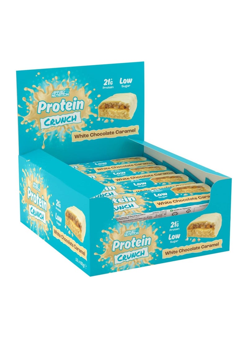 Protein Crunch - Protein Bars, High Protein, Low Sugar (White Chocolate Caramel) (62G X 12)