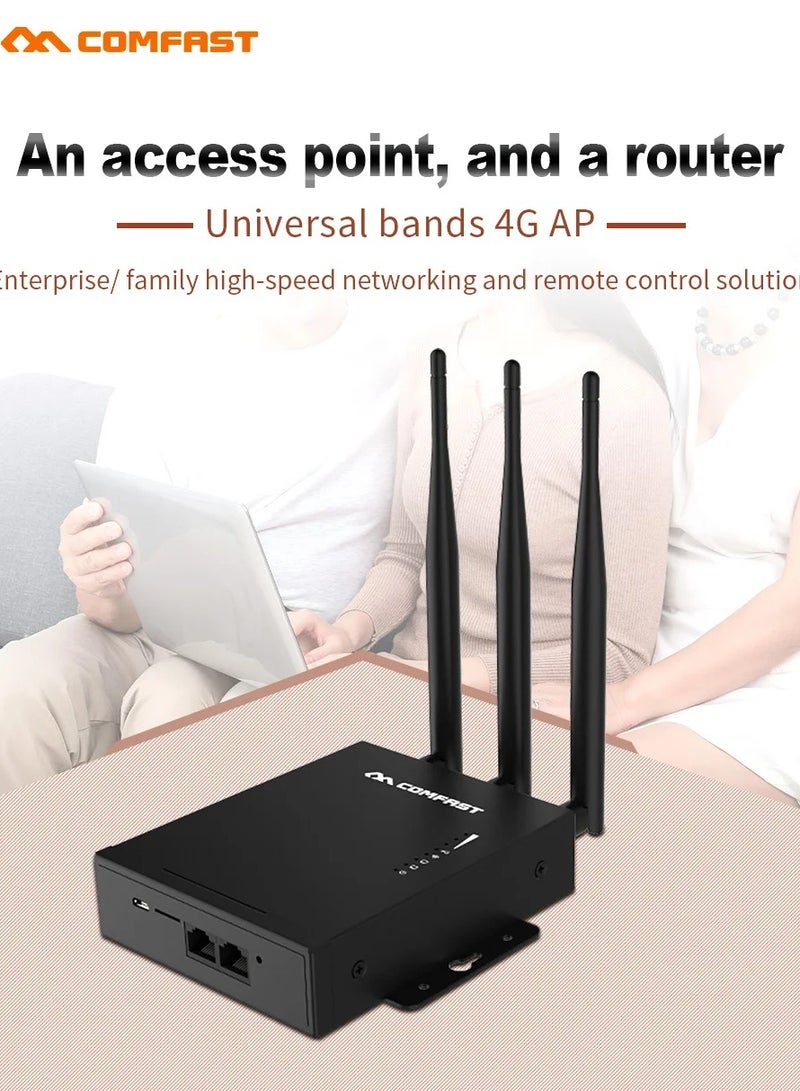 Comfast CF-E7 Outdoor 2.4G LTE Wireless AP Wifi Router Korea 4G 3G SIM Card Waterproof Outdoor Router 3*5dBi Antenna Access AP