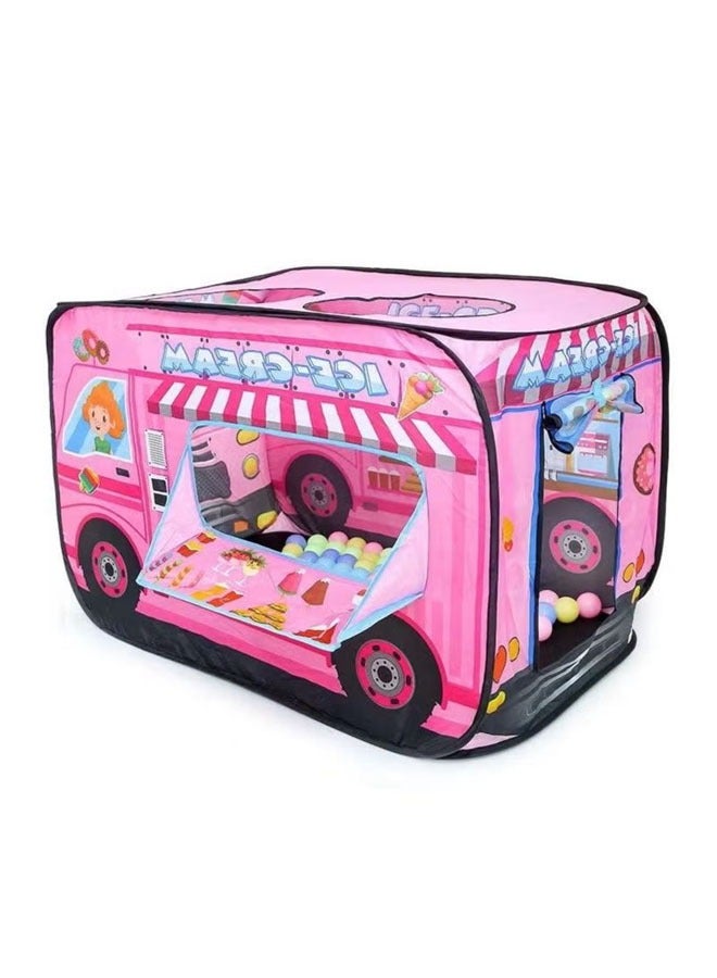 2-4 children playing tent portable ice cream truck pop-up tent indoor and outdoor