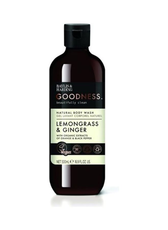 Goodness Lemongrass And Ginger Body Wash 500ml