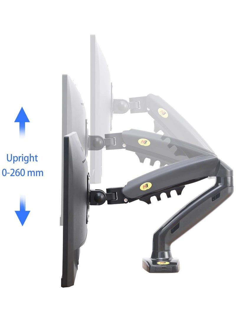 NB F80 Monitor Desk Mount Stand Full Motion Swivel Monitor Arm Gas Spring for 17''- 30'' Computer Monitor from 2kg to 9kg