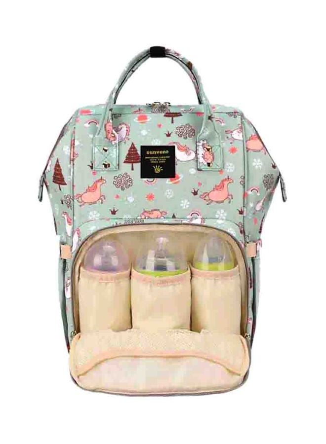 Dream Sky Printed Diaper Bag With Usb And Hooks, Multiple Inner Pockets, Waterproof Pocket, 6-9 Months