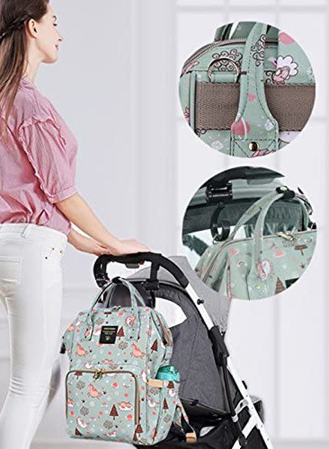 Dream Sky Printed Diaper Bag With Usb And Hooks, Multiple Inner Pockets, Waterproof Pocket, 6-9 Months