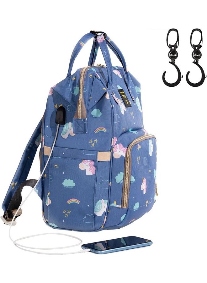 Unicorn Diaper Bag With Stroller Hooks